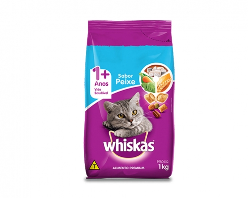 Ração Seca para Gatos WHISKAS Adulto Sabor Peixe 1kg